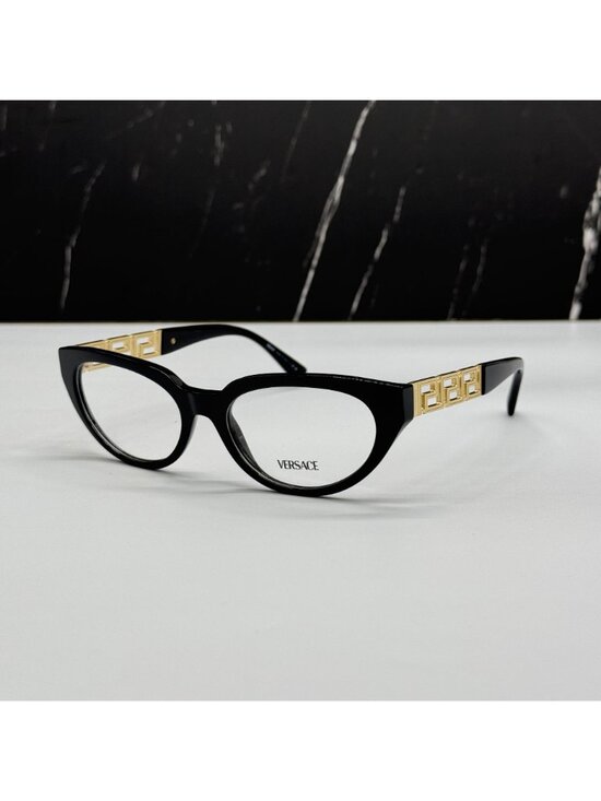 Versace VE3383 GB1 Black Cat Eye Women Eyeglasses Authentic NEW main image 12